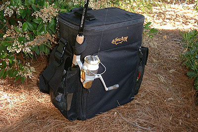 Fishing Chair on On The Side Of Each Pocket Is A Tool Rod Holder That Is A Great